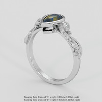 1.07 Ct. Bi Color / Parti Sapphire Ring, 18K White Gold 2