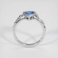 1.09 Ct. Blue Sapphire Ring, 18K White Gold 3