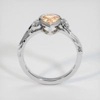 1.38 Ct. Peach Sapphire Ring, 18K White Gold 3