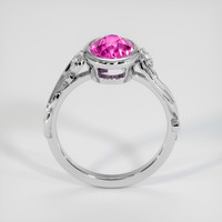 2.10 Ct. Pink Sapphire Ring, 18K White Gold 3