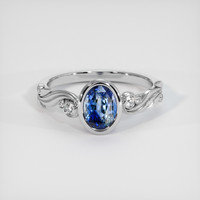 1.52 Ct. Bi Color Sapphire Ring, 18K White Gold 1