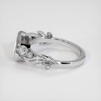 2.05 Ct. Peach Sapphire Ring, 18K White Gold 4