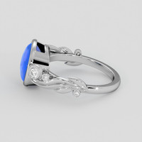 4.80 Ct. Blue Sapphire Ring, 18K White Gold 4