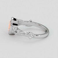 2.25 Ct. Padparadscha Sapphire Ring, 18K White Gold 4