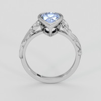 2.71 Ct. Blue Sapphire Ring, 18K White Gold 3