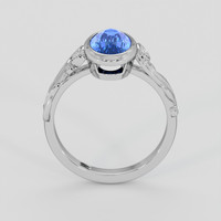 2.44 Ct. Blue Sapphire Ring, 18K White Gold 3
