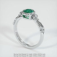 0.93 Ct. Emerald Ring, 18K White Gold 2