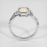 1.37 Ct. Peach Sapphire Ring, 18K White Gold 3
