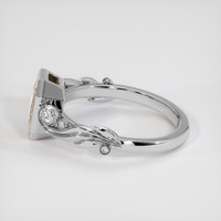 1.37 Ct. Peach Sapphire Ring, 18K White Gold 4