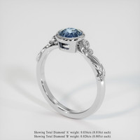 1.59 Ct. Bi Color Sapphire Ring, 18K White Gold 2