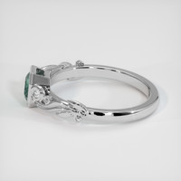 0.83 Ct. Bluish Green Sapphire Ring, 18K White Gold 4