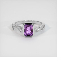 1.37 Ct. Sapphire Ring, 18K White Gold 1