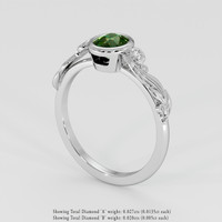 0.77 Ct. Bi Color Sapphire Ring, 18K White Gold 2