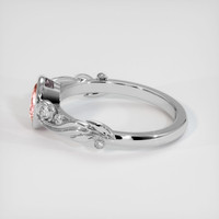 1.18 Ct. Padparadscha Sapphire Ring, 18K White Gold 4