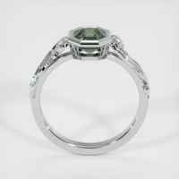 1.13 Ct. Green Sapphire Ring, 18K White Gold 3