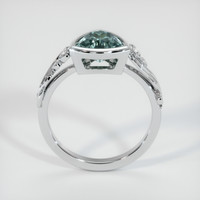 1.72 Ct. Bluish Green Sapphire Ring, 18K White Gold 3