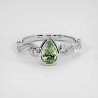 0.96 Ct. Sapphire Ring, 18K White Gold 1