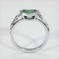 1.20 Ct. Green Sapphire Ring, 18K White Gold 3