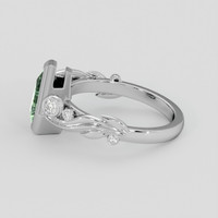 1.80 Ct. Green Sapphire Ring, 18K White Gold 4