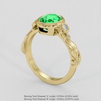 1.95 Ct. Green Paraiba Tourmaline Ring, 10K Yellow Gold 2