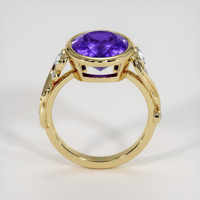 4.42 Ct. Violet Tanzanite Ring, 10K Yellow Gold 3