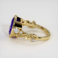 4.42 Ct. Violet Tanzanite Ring, 10K Yellow Gold 4