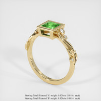 0.70 Ct. Tsavorite Garnet Ring, 10K Yellow Gold 2