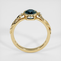1.56 Ct. Greenish Blue Sapphire Ring, 14K Yellow Gold 3