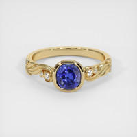 1.47 Ct. Blue Sapphire Ring, 14K Yellow Gold 1