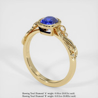 1.47 Ct. Blue Sapphire Ring, 14K Yellow Gold 2
