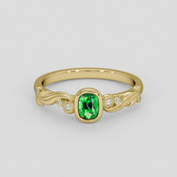 0.43 Ct. Tsavorite Garnet Ring, 14K Yellow Gold 1