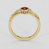 0.57 Ct. Pink Sapphire Ring, 14K Yellow Gold 3