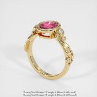 2.02 Ct. Padparadscha Sapphire Ring, 14K Yellow Gold 2