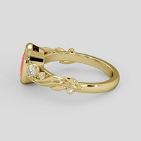 1.52 Ct. Padparadscha Sapphire Ring, 14K Yellow Gold 4