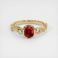 1.31 Ct. Ruby Ring, 14K Yellow Gold 1