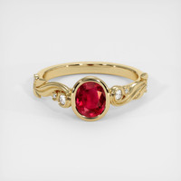 1.21 Ct. Ruby Ring, 14K Yellow Gold 1