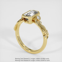 2.52 Ct. White Sapphire Ring, 14K Yellow Gold 2