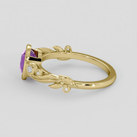 1.41 Ct. Pinkish Purple Sapphire Ring, 14K Yellow Gold 4
