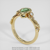1.20 Ct. Green Sapphire Ring, 14K Yellow Gold 2