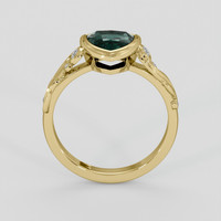 1.50 Ct. Bluish Green Sapphire Ring, 14K Yellow Gold 3