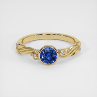 1.38 Ct. Blue Sapphire Ring, 14K Yellow Gold 1
