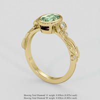 1.03 Ct. Bi Color Sapphire Ring, 14K Yellow Gold 2