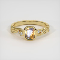 1.29 Ct. Bi Color Sapphire Ring, 14K Yellow Gold 1