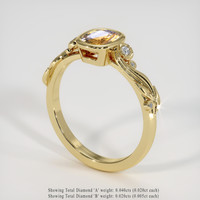 1.29 Ct. Bi Color Sapphire Ring, 14K Yellow Gold 2