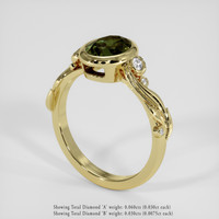 1.69 Ct. Bi Color Sapphire Ring, 14K Yellow Gold 2