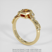 0.73 Ct. Bi Color Sapphire Ring, 14K Yellow Gold 2