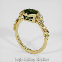 2.21 Ct. Green Sapphire Ring, 14K Yellow Gold 2