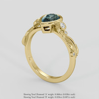 1.10 Ct. Bi Color Sapphire Ring, 14K Yellow Gold 2