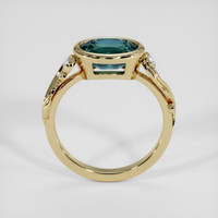 2.46 Ct. Bluish Green Sapphire Ring, 14K Yellow Gold 3