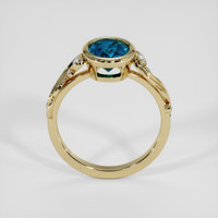 2.20 Ct. Greenish Blue Sapphire Ring, 14K Yellow Gold 3